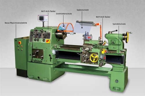 Sicherheitstechnische Nachrüstung - Drehmaschine -MEUSER